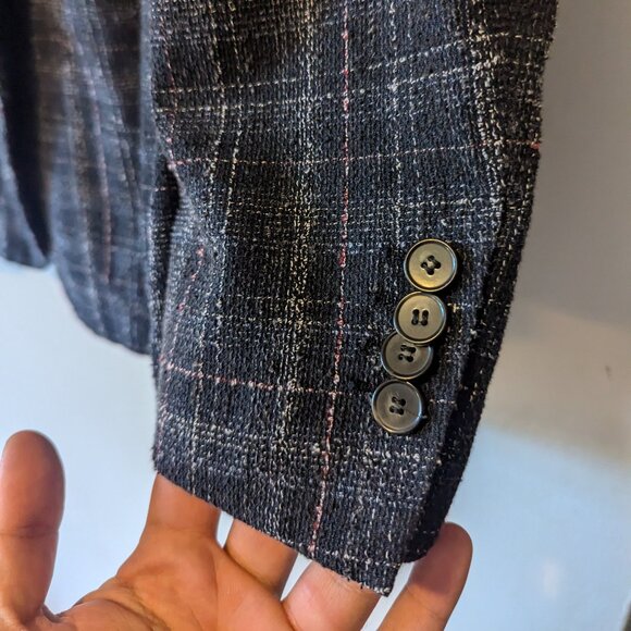 DE FURSAC - Cotton blend chech jacket - Sz 50 - Picture 3 of 6